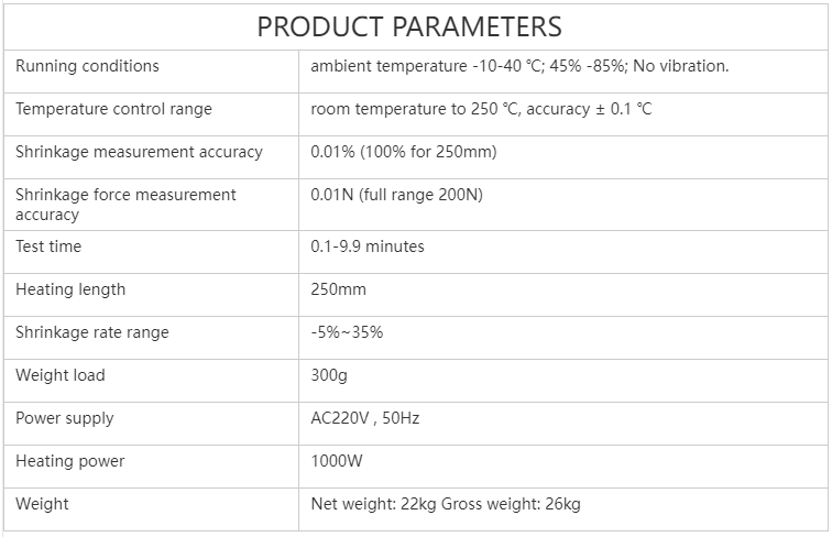 Dry Heat Shrinkage Tester Instrument GT-YG046